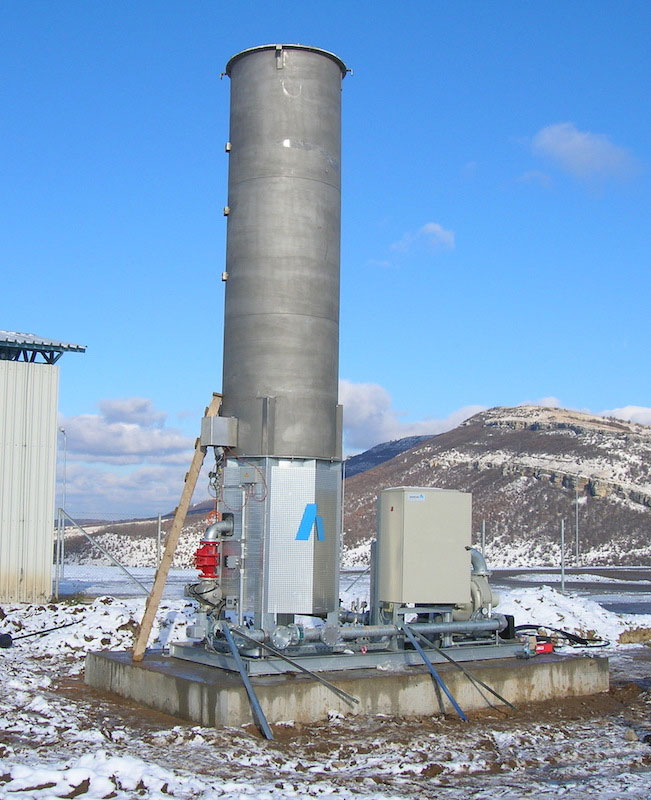 Biogas flare at Sevlievo Landfill